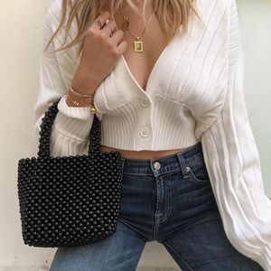 Zara mini beaded tote